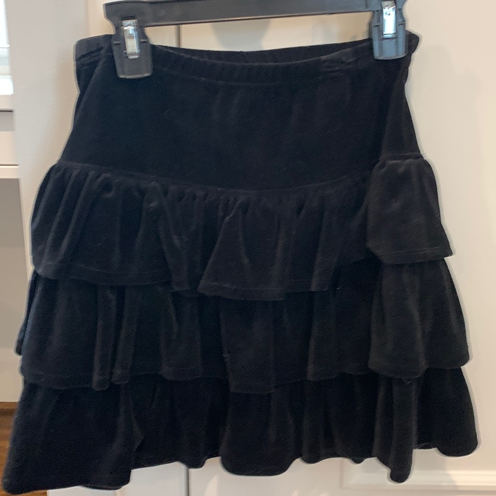 Girls Velour Black Ruffled Hanna Andersson Skirt - TAGS ON!